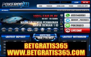 Promo betgratis Pokerqq13 terbaru