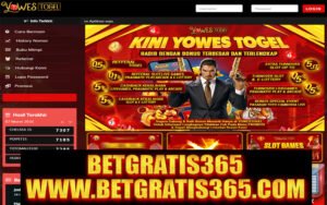 Klaim betgratis freebet Rp 15.000 tanpa deposit di Yowestogel untuk permainan slot online.